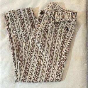 LOFT Chevron cuffed crop jeans